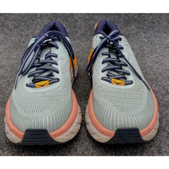 Womens Hoka Bondi 7 Running Shoes Blue Orange 1110519 BHBI Size 6.5 US Sneakers - Picture 5 of 12